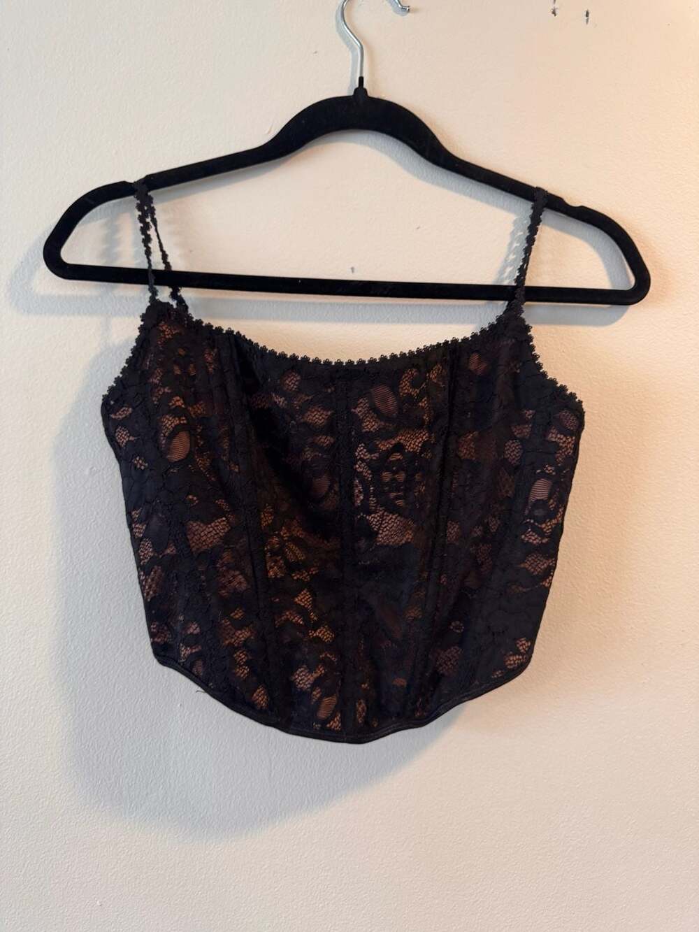 Dynamite Lace Bustier Crop Cami NWT